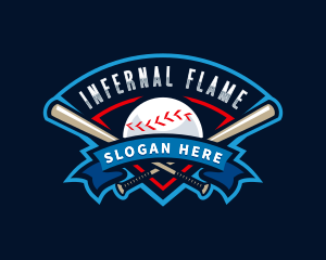 Baseball League Sport  logo design