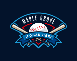 Baseball League Sport  logo design