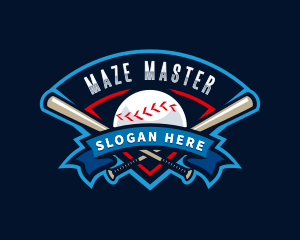 Baseball League Sport  logo design