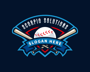 Baseball League Sport  logo design