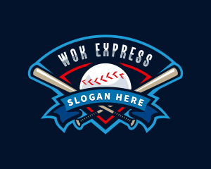 Baseball League Sport  logo design