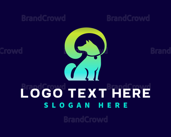 Dog Pet Leash Logo