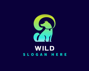 Dog Pet Leash Logo