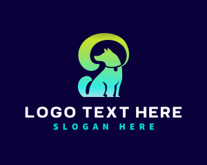 Dog Pet Leash Logo