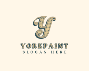 Wooden Western Brand Letter Y logo design