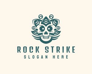 Organic Punk Skull  logo design