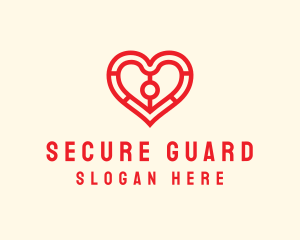 Social Media - Valentine Heart Outline logo design