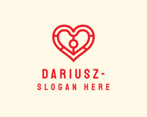 Lovely - Valentine Heart Outline logo design