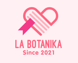 Learning - Dating Book Heart logo design