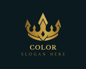 Golden - Gold Royal Crown logo design
