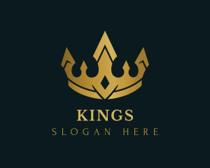 Gold Royal Crown logo design