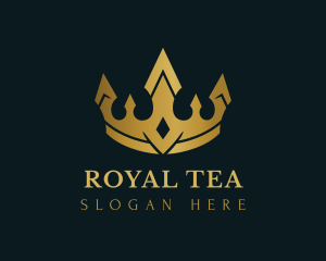 Gold Royal Crown logo design