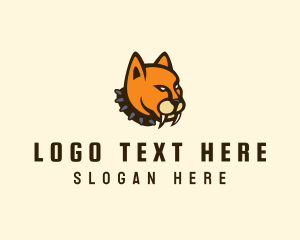 Tiger - Wild Sabertooth Head logo design