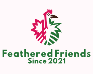 Minimalist Chicken Poultry logo design