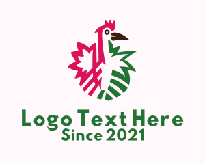 Red Rooster - Minimalist Chicken Poultry logo design