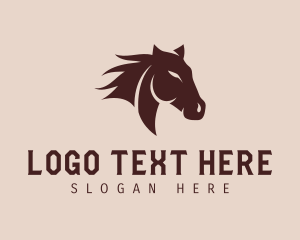 Silhouette - Wild Horse Stallion logo design