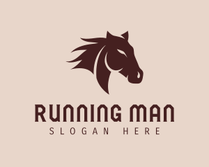 Riding - Wild Horse Stallion logo design