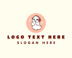 Character - Cute Ghost Music logo design