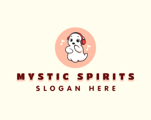 Cute Ghost Music logo design