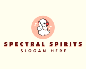 Cute Ghost Music logo design