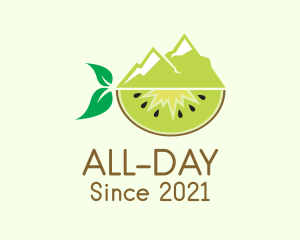 Juice Stand - Mountain Kiwi Fruit logo design