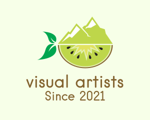 Hills - Mountain Kiwi Fruit logo design