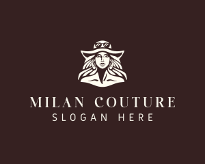 Woman Couture Beauty Fashion logo design