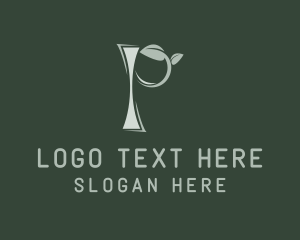 Floral - Leaf Letter P logo design