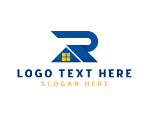 Village - Housing Property Architecture Letter R logo design