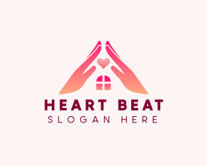 House Hand Heart logo design