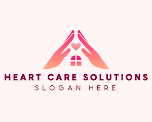 House Hand Heart logo design