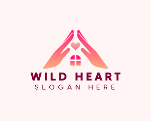 House Hand Heart logo design