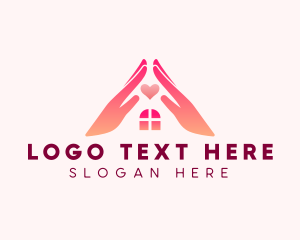 Recruitment - House Hand Heart logo design