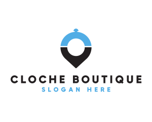 Cloche Food Locator Pin logo design