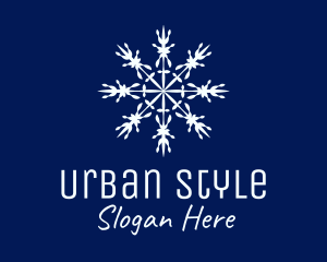 Decorative Winter Snowflake Logo