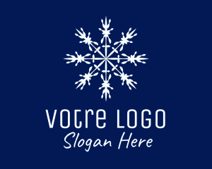 Decorative Winter Snowflake Logo