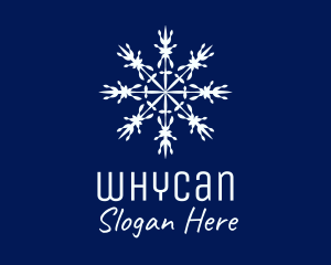 Decorative Winter Snowflake Logo