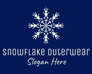 Decorative Winter Snowflake logo design