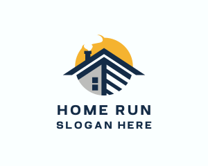 Home Roofing Construction logo design