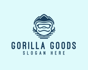 Happy Monkey Animal logo design