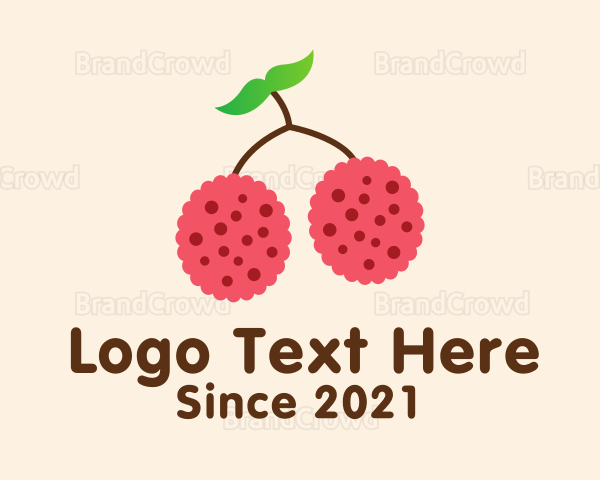 Raspberry Fruit Grocery Logo