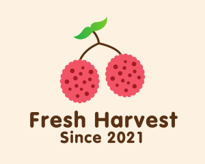 Raspberry Fruit Grocery logo design