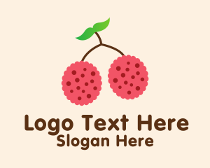 Raspberry Fruit Grocery Logo