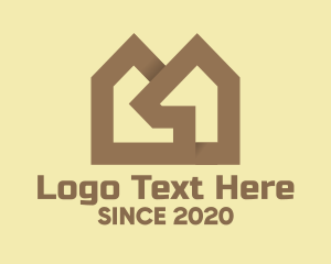 Apartment - Brown Housing Real Estate logo design