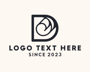 Printing - Decor Wallpaper Letter D logo design