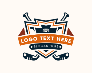 Hockey Stick - Hockey Varsity Tournament logo design
