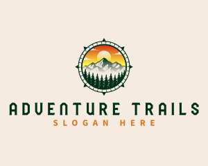 Compass Mountain Adventure logo design