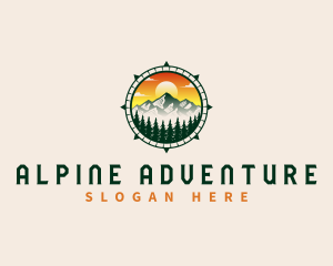 Compass Mountain Adventure logo design