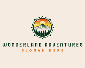 Compass Mountain Adventure logo design