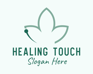 Natural Acupuncture Needle logo design